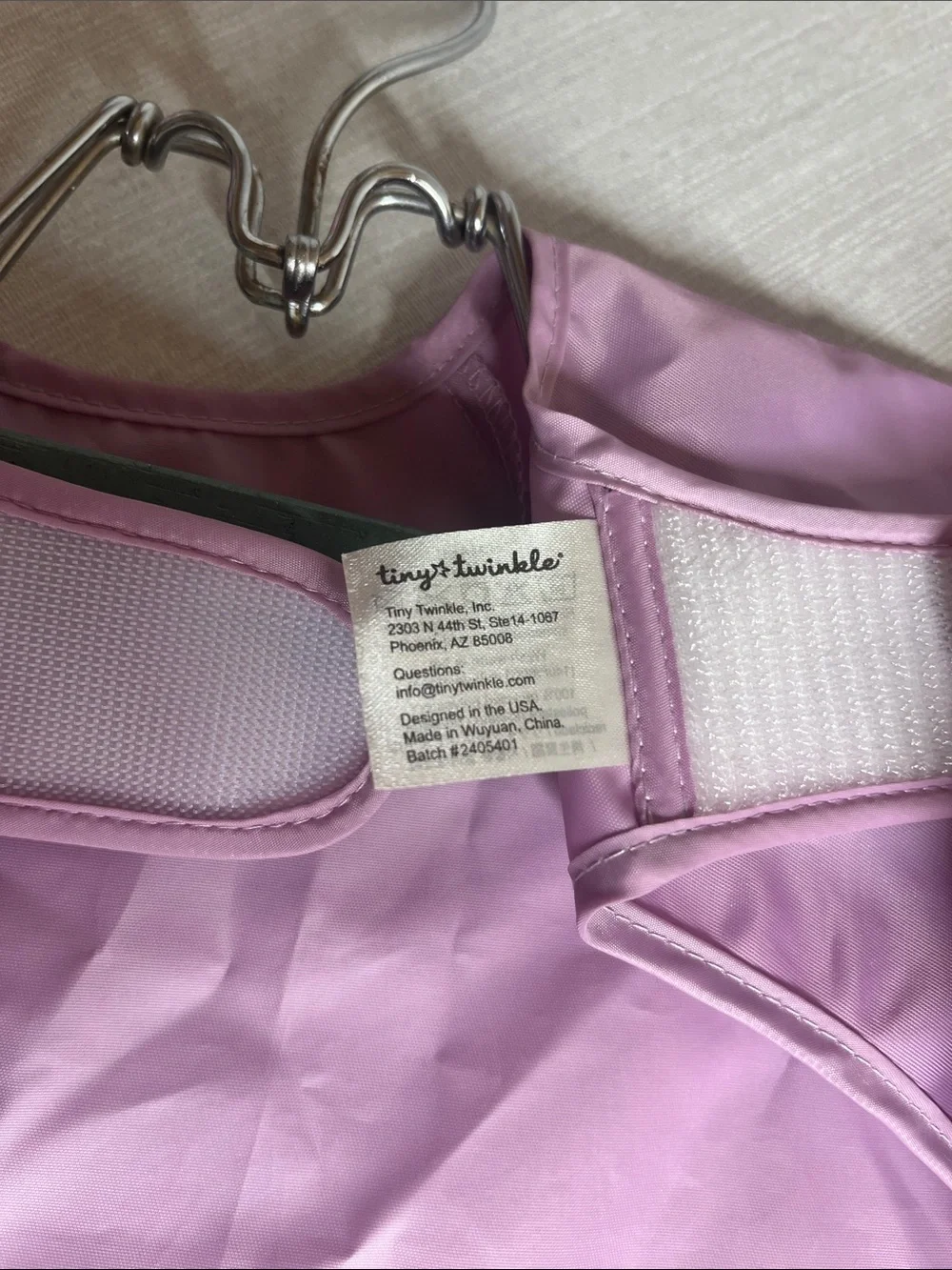 Long Sleeve Waterproof Bib in Lavender